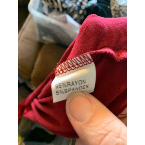 Women's Red Long Sleeve Top - Picture 5 of 5